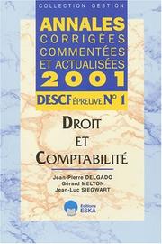 Cover of: Droit et comptabilite descf 1