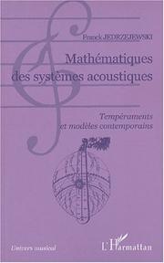 Cover of: Mathematiques des systemes acoustiques - temperaments et modeles contemporains