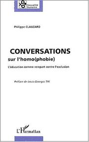 Conversations sur l'homo(phobie) by Philippe Clauzard