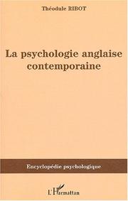 Cover of: La psychologie anglaise contemporaine