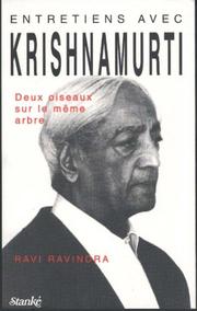 Entretiens avec Krishnamurti by Ravindra