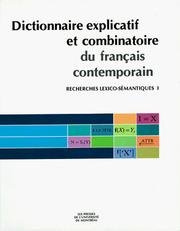 Dictionnaire Explicatif Et Combinatoire Du Francais Contemporain by Igor Aleksandrovich Mel'Chuk