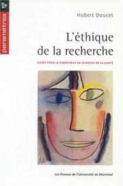Cover of: L'Ethique de la recherche