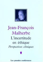 Cover of: L'incertitude en éthique