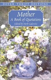 Cover of: Mother: A Book of Quotations (Dover Thrift Editions)