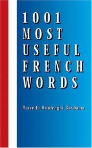 1001 most useful French words by Marcella Ottolenghi Buxbaum