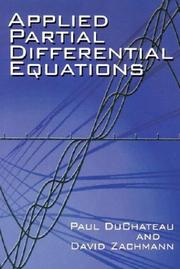 Cover of: Applied partial differential equations
