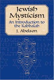Cover of: Jewish Mysticism by Joshua Abelson