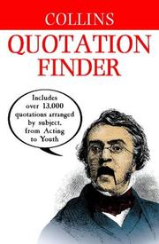 Cover of: Collins Quotation Finder (Dictionary)