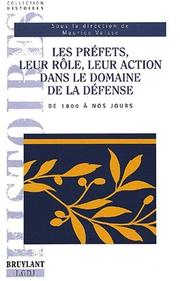 Cover of: Prefets leur role leur action ...