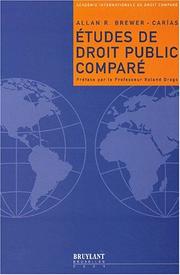 Cover of: Etudes de droit public compare