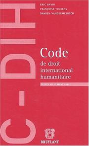 Cover of: Code de Droit international humanitaire