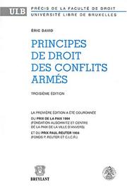 Cover of: Principes de droit des conflits armés by E. David