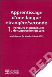 Apprentissage d'une langue étrangère Seconde, tome 1 by Marie-Jeanne De Man-De Vriendt