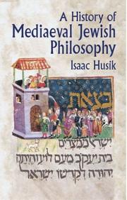 Cover of: A History of Mediaeval Jewish Philosophy by Isaac Husik