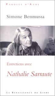 Cover of: Entretiens avec Nathalie Sarraute by Simone Benmussa