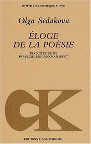 Cover of: Eloge de la poesie/poche slave 6