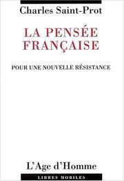 Cover of: La pensee française