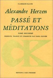 Cover of: Passé et méditations, tome 2