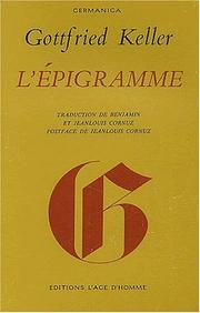 Cover of: L'Epigramme