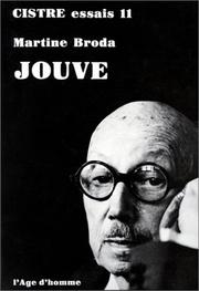 Cover of: Pierre-Jean Jouve by Martine Broda