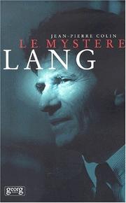 Cover of: Le mystere lang by Jean-Pierre Colin