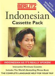 Indonesian Cassette Pack by Cassette Pack, Berlitz Publishing Company