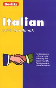 Cover of: Berlitz Italian Verb Handbook