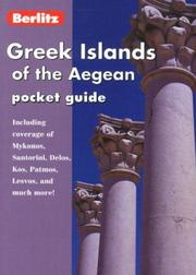 Cover of: Greek Islands of the Aegean Pocket Guide