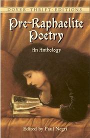 Cover of: Pre-Raphaelite poetry by edited by Paul Negri.