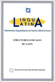Cover of: Structures lexicales du latin