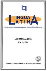 Modalites en latin by Fruyt
