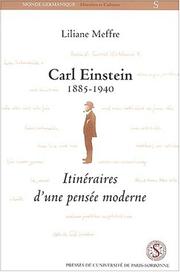 Cover of: Carl einstein (1885-1940). itinéraires d'une pensee moderne