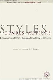 Styles genres auteurs 2. montaigne bossuet lesage Baudelaire giraudoux by Garagnon