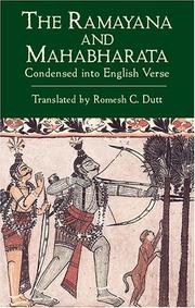 Cover of: The Ramayana and Mahabharata Condensed into English Verse