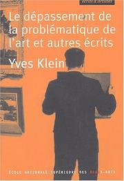 Cover of: Yves klein  by Yves Klein