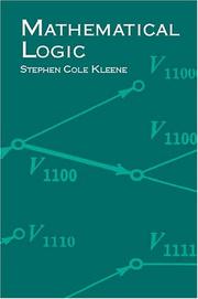 Cover of: Mathematical logic by Stephen Cole Kleene