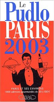 Cover of: Le Pudlo Paris 2003