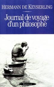 Cover of: Journal de voyage d'un philosophe