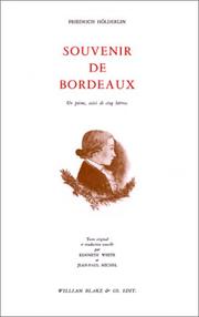 Souvenir de Bordeaux by Friedrich Hölderlin