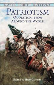 Cover of: Patriotism: quotations from around the world