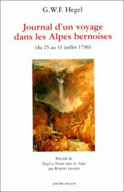 Cover of: Journal d'un voyage dans les Alpes bernoises: (du 25 au 31 juillet 1796)