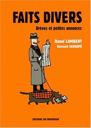Cover of: Faits divers by LambertR., B. Cauhape