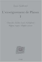 Cover of: L'Enseignement de Platon, volume 1