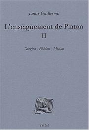 Cover of: L'Enseignement de Platon, volume 2