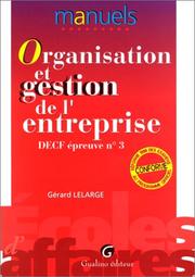 Organisation et Gestion de l'entreprise by Gérard Lelarge