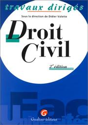 Cover of: Droit civil: Travaux dirigés