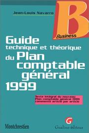 Cover of: Guide technique et théorique du plan comptable général, 1999