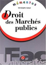 Cover of: Mémento droit des marchés publics