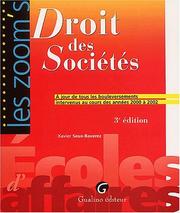 Cover of: Droit des sociétés